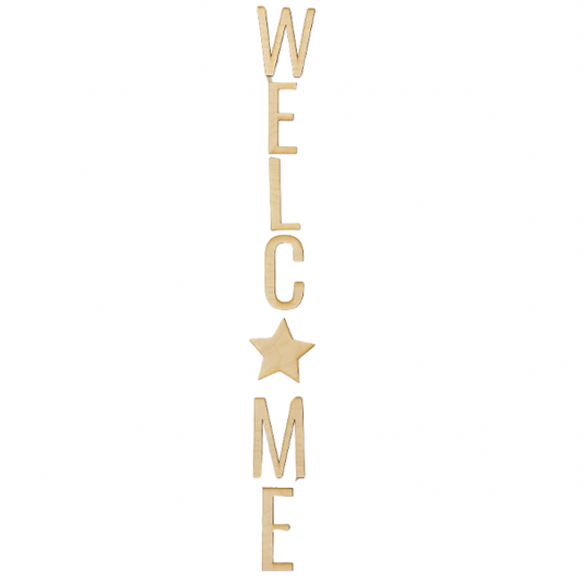 DIY Porch Sign Kit "Welcome Star"